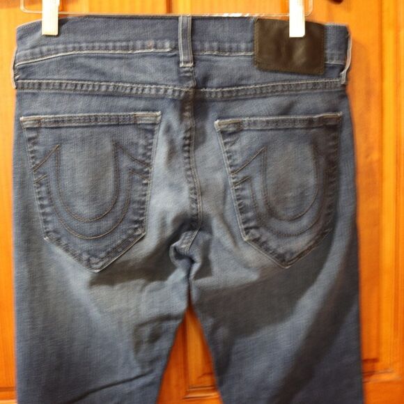 True Religion Denim Flare Jeans 31 | Medium Wash Whiskering Tall 32 Inseam - Picture 5 of 14